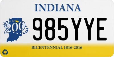 IN license plate 985YYE