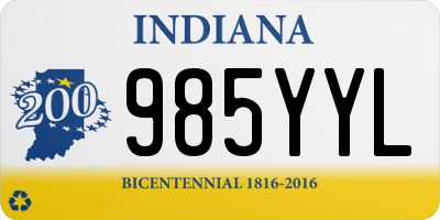 IN license plate 985YYL