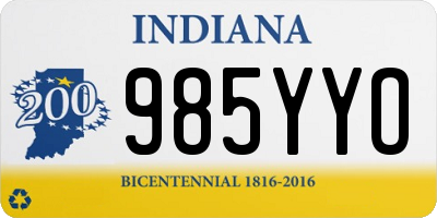 IN license plate 985YYO