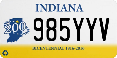 IN license plate 985YYV