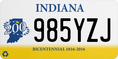 IN license plate 985YZJ