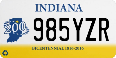 IN license plate 985YZR