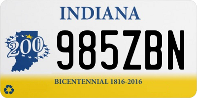 IN license plate 985ZBN