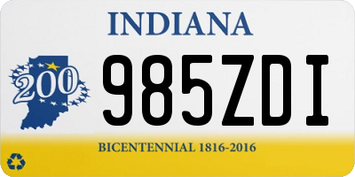 IN license plate 985ZDI