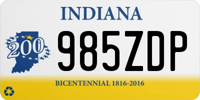 IN license plate 985ZDP