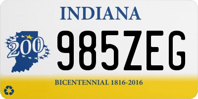 IN license plate 985ZEG