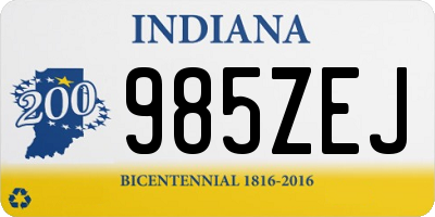 IN license plate 985ZEJ