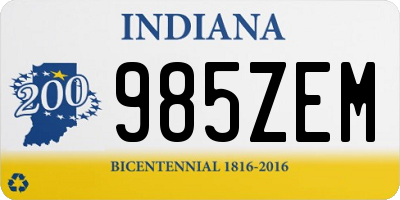 IN license plate 985ZEM