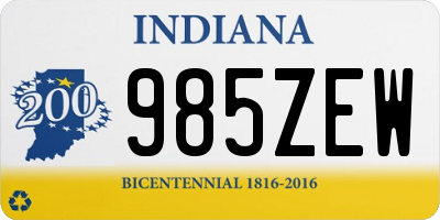 IN license plate 985ZEW