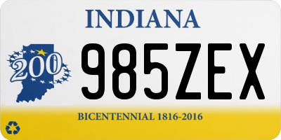 IN license plate 985ZEX