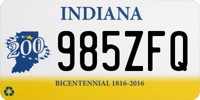 IN license plate 985ZFQ