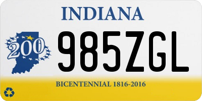 IN license plate 985ZGL