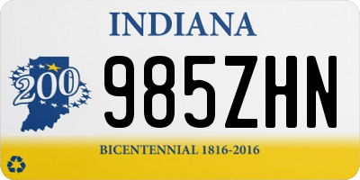 IN license plate 985ZHN