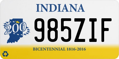 IN license plate 985ZIF