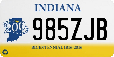 IN license plate 985ZJB