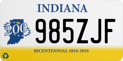 IN license plate 985ZJF