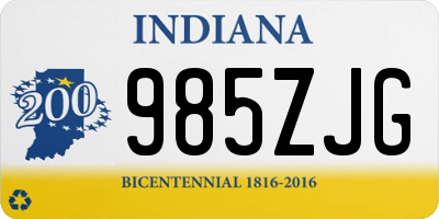 IN license plate 985ZJG