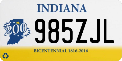 IN license plate 985ZJL