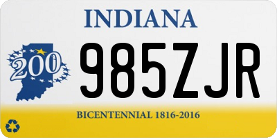 IN license plate 985ZJR