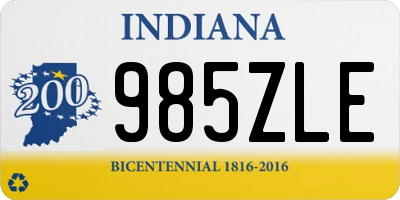 IN license plate 985ZLE