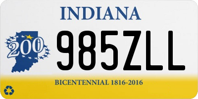 IN license plate 985ZLL