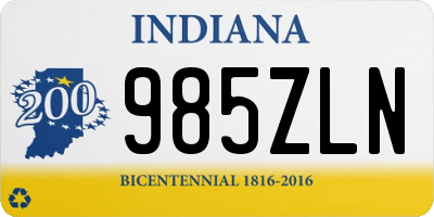 IN license plate 985ZLN