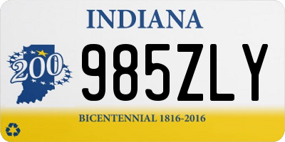 IN license plate 985ZLY