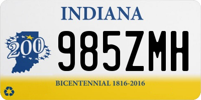 IN license plate 985ZMH