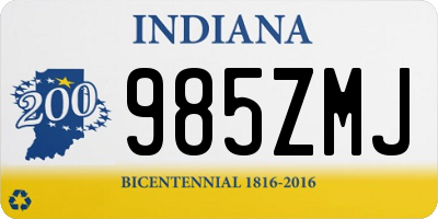 IN license plate 985ZMJ