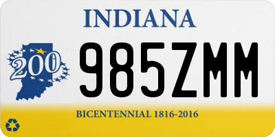 IN license plate 985ZMM