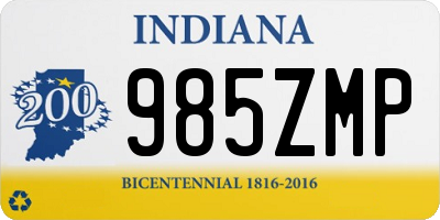 IN license plate 985ZMP