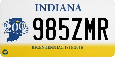 IN license plate 985ZMR