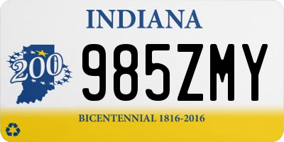 IN license plate 985ZMY