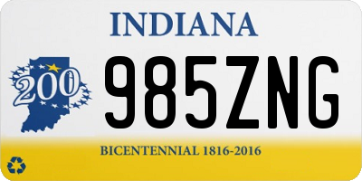 IN license plate 985ZNG