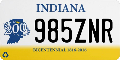 IN license plate 985ZNR