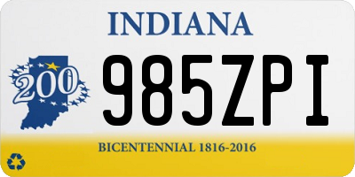 IN license plate 985ZPI