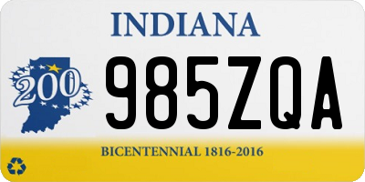 IN license plate 985ZQA