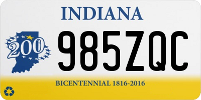 IN license plate 985ZQC