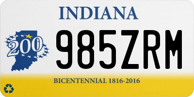 IN license plate 985ZRM