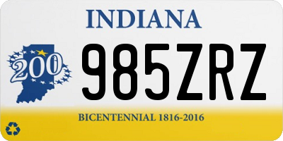 IN license plate 985ZRZ