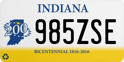 IN license plate 985ZSE