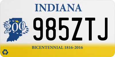 IN license plate 985ZTJ