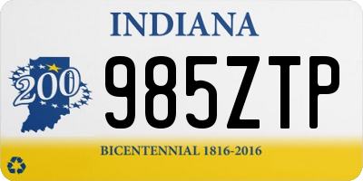 IN license plate 985ZTP