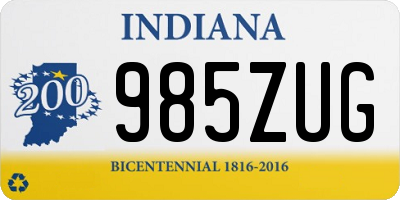 IN license plate 985ZUG