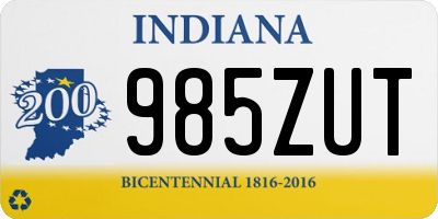 IN license plate 985ZUT