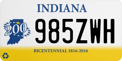 IN license plate 985ZWH