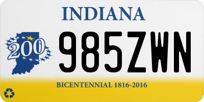 IN license plate 985ZWN