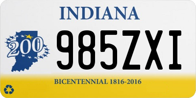 IN license plate 985ZXI