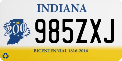 IN license plate 985ZXJ