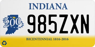 IN license plate 985ZXN